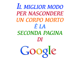 Google SEO aforisma uomo morto seconda pagina