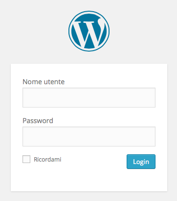 wordpress utente password