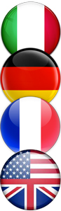 Traduzione bandiera italiana francese tedesca inglese
