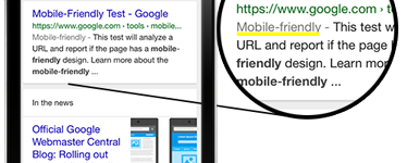 mobile friendly google serps
