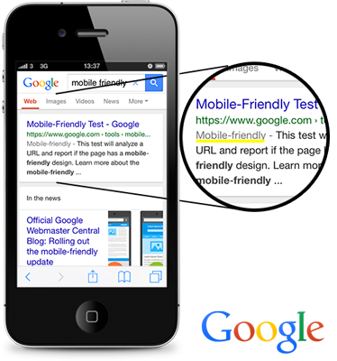 mobile friendly google serps