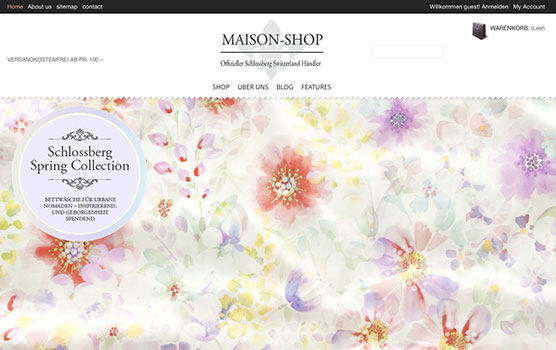 Schlossberg shop website screenshot